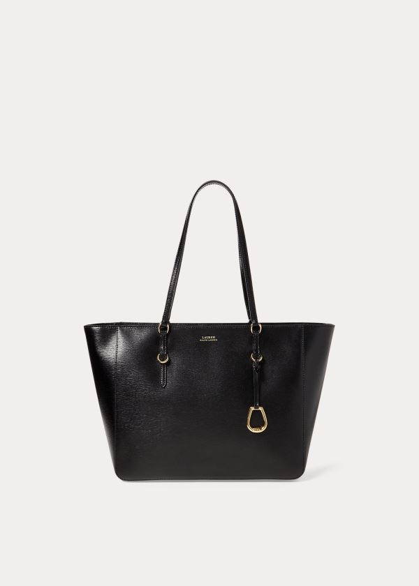 Bolsa de compras Ralph Lauren Mujer Negros - Saffiano Leather - FDUSJ1753